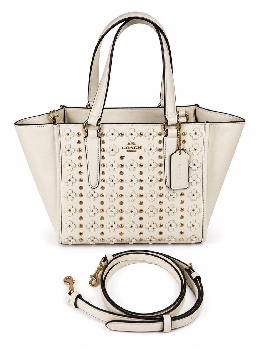 Coach Mini Crosby Carryall in Floral Rivets Chalk